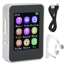 T7 MP4 Player 1.8inch Large Screen Music Player with FM Radio Recording Function for Walking RunningSilver 8GB