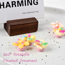 EnerCharge 18 PCS Colorful Windmills Automotive Interior Mirrors Accessories, Spinning Dashboard Ornament for Car/Motorcycle/Bicycle