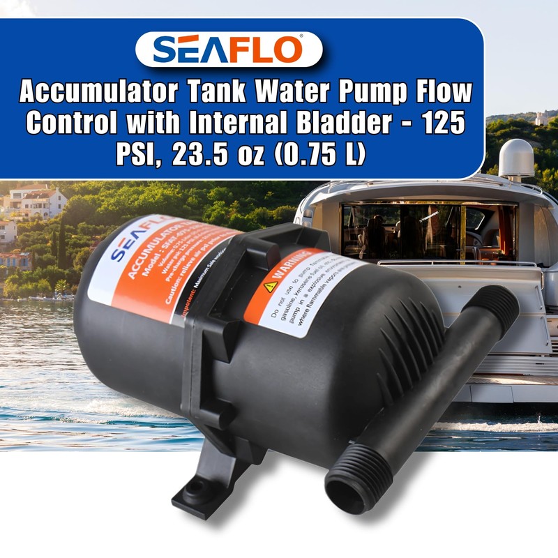 SEAFLO Accumulator Tank Water Pump Flow Control with Internal Bladder