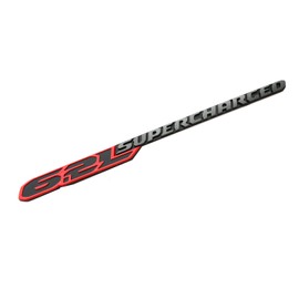 1pc New 6.2L Supercharged Hood Emblem Nameplate 3D Badge Replacement for 2021-2024 TRX 6.2L 68444262AB (Black Red)