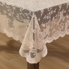 HLC.ME Harper Floral Lace Fabric Tablecloth, Lace Fabric Table Cloth