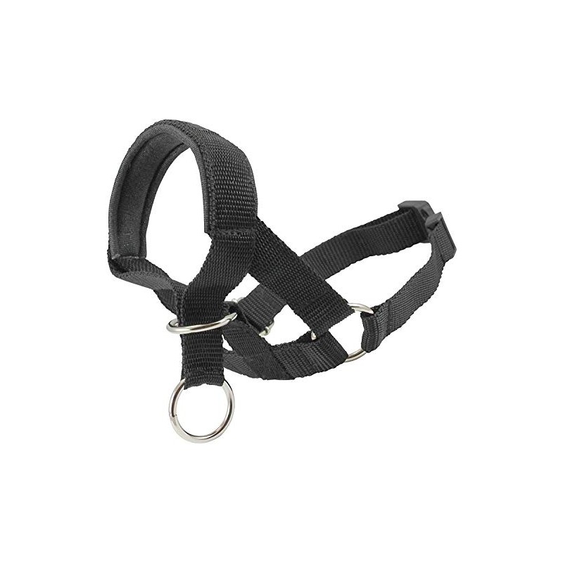 Dog Head Collar Halter Black (L 10.25inch12.25inch Snout)