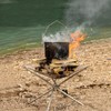 Outdoor Fire Pit, Portable 22 Inch Upgrade Foldable Stainless Steel