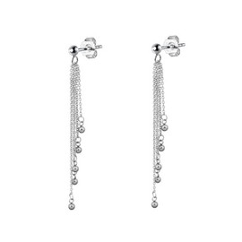 Ball Tassel Chain Dangle Drop Huggie Hoop Earrings for Women Girls Men Stainless Steel Cool Long Dangling Minimalist Small Hoop Earrings Cartilage Fashion Unique BTS Fans Jewellery Gift, Stainless