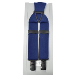 KASAJIMA Men's Suspenders, 1.2 inches (30 mm), Made in Japan, Quick Releasing, No Metal, Rust Free, Resin, Clip, Plastic, navy