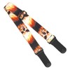 Leather Shoulder Strap Guitar Parts Flame‑Skull‑Pattern Print‑Type Adjustable Length