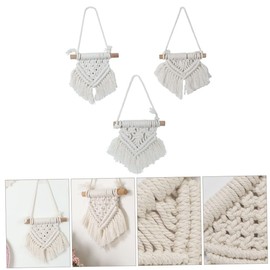 iplusmile 3Pcs Bohemian Wall Hanging Tapestry Decorative Macrame Ornaments for Home Woven Decor with Unique Patterns Easy to Install for Living Room and Bedroom