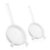 2 Pcs Kitchen Double-Ear Fine Mesh Strainers with Handle Plastic