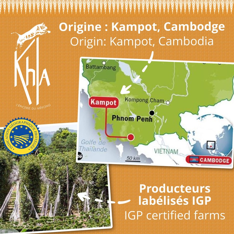 KHLA - PGI Premium Kampot White Pepper - 50g -