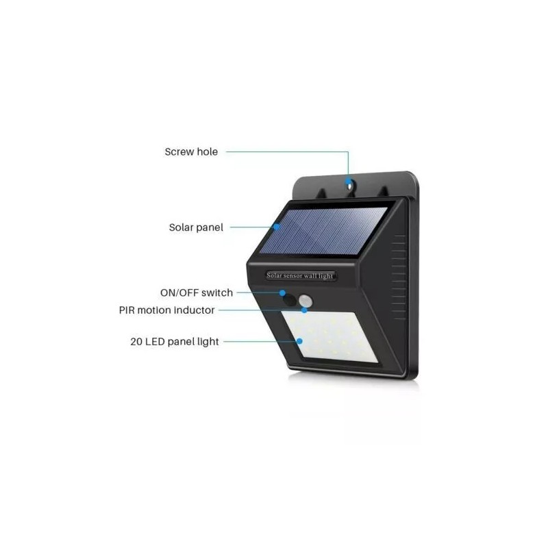 URPOWER Outdoor LED Solar Wall Lights Power Motion Sensor Garden