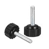 sourcing map M4 x 20mm Metric Male Thread Knurled Clamping