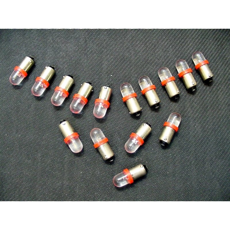 Lumiglow 15 BRIGHT Red LED Domes Instrument Panel Dashboard Lights