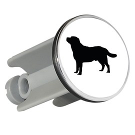 Huuraa Washbasin Plug Labrador Retriever Silhouette Gift 4 cm Height Adjustable 6.5 to 8.5 cm Labrador Retriever Gift Idea