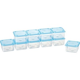 Kigima Mini-Tiefkühldose Rechteckig 6,5x6,5x4 cm 0,125L (10 Stk)