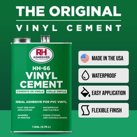HH-66 Vinyl Cement 1 Gal. - Vinyl Adhesive, Cement Glue, Industrial Contact Cement for PVC & Vinyl Repair - Waterproof Flexible Vinyl Glue for Tarps, Pool Liners, Inflatables & Marine – RH Adhesives