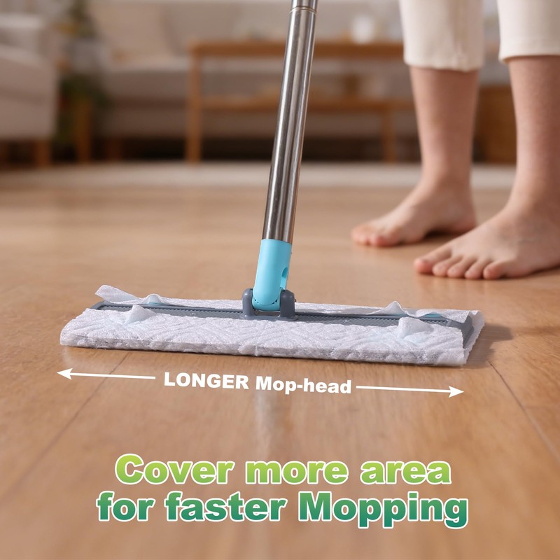 JOYMOOP Hands Free Multi Purpose Flat Mop, Dust Mop for