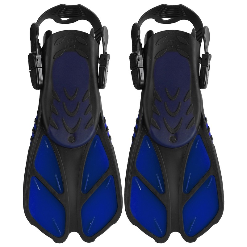1 Pair Adjustable Swimming Fins TPR Open Heel Long Diving
