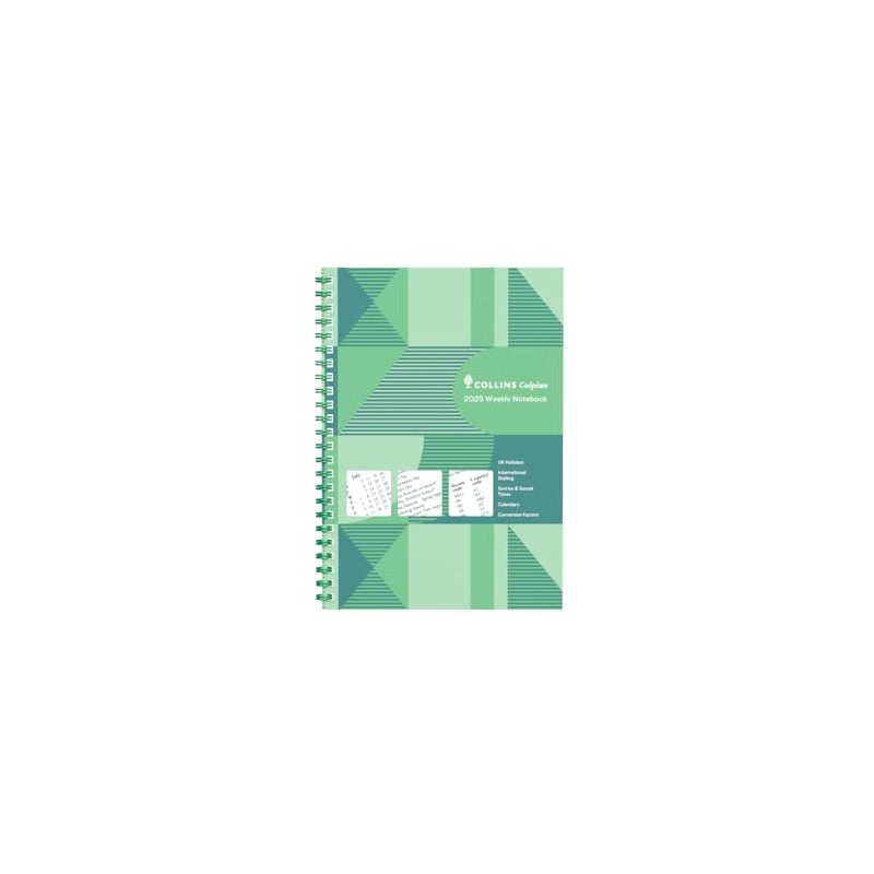 Collins Colplan 2025 A4 Weekly Notebook Diary - Green -