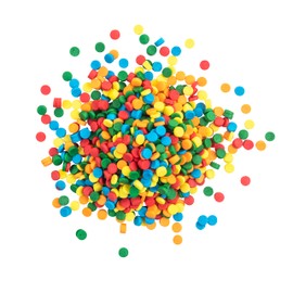 Bright Confetti Quins, OliveNation Bright Candy Quins, Multicolor Sequin Sprinkles for Ice Cream & Dessert Topping, Edible Decoration - 5 oz