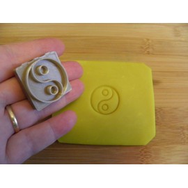 Yin and yang stamp stamps for soap pottery cement polymer clay
