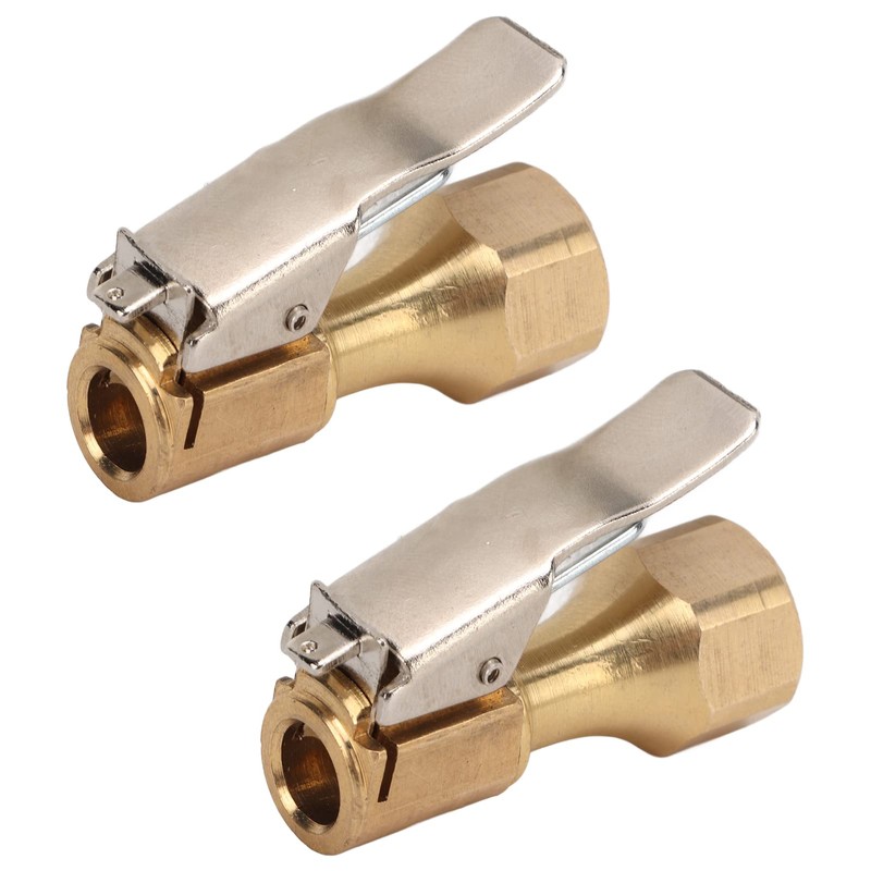 Air Chuck with Clip,2PCS Air Chuck Brass Internal Thread Tire