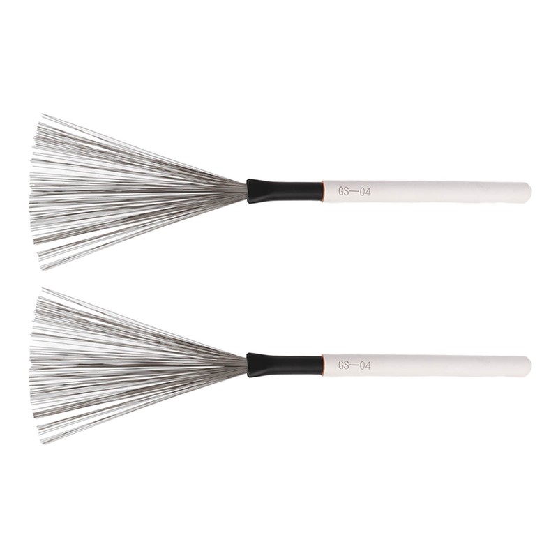 Drum Brush Steel Wire Maple Wooden Handle Percussion Tool Instrument