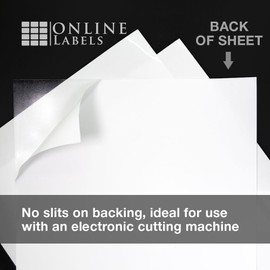 Waterproof Clear Gloss Laser-Printable Sticker Paper, 8.5 x 11 Full Sheet Label, 25 Sheets, for Laser Printers Only, Online Labels
