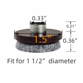 Furniture Pads Furnigear Nail On Felt Pads Heavy Duty Chair Slides for Hardwood Floor Surfaces – Floor Protectors Protect Your Hardwood Flooring from Scratches (1-1/2", 20 Pack-Brown)