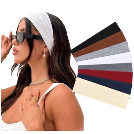 DRESHOW 8 Pack Sports Headbands for Women Non-Slip Stretchy Fashion HairBand Curly Hair Headband Soft Hair Accessories for Daily Wear Workout Yoga Running