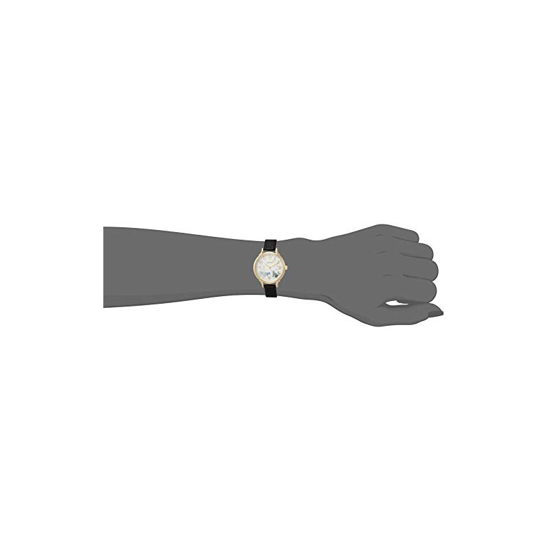 Fieldwork GY006 Women's Analog Wristwatch, Syrup, Leather Strap, Black, Watch
