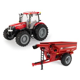 1/16 Case IH Puma 180 Tractor & Red J&M 875 Grain Cart Set, ERTL Big Farm 46072-46215-Set