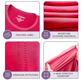 Rocky Fleece Lined Leggings Women Thermal Underwear Bottoms Women Thermal Leggings Womens Warm Long Johns Womens Thermals Pants Insulated Winter Cold Weather Ski (Mauve Pink - Large)