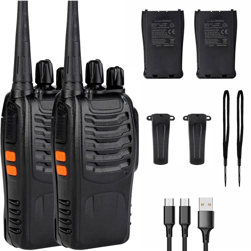 Radios de Comunicación Inalámbricos,Walkie-Talkies Inalámbricos 16 Canales,Walkie-Talkies con Micrófono,Intercomunicador Profesional