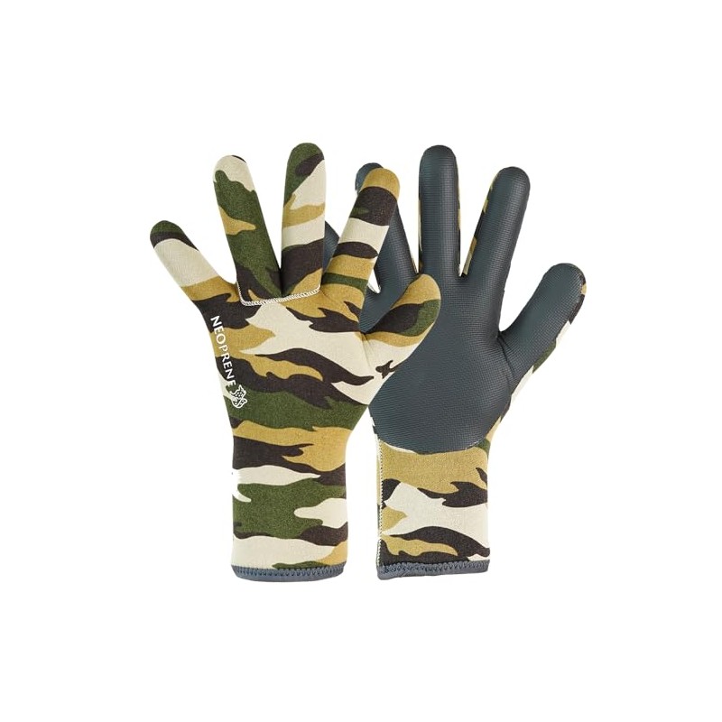 Waterproof Neoprene Gloves 0404 (LL, Brown Camo)