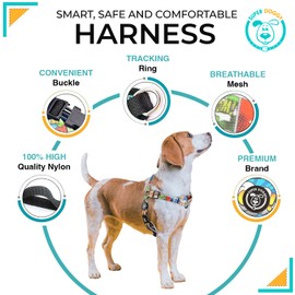 Anti-Pull Harness for Dogs - Easy Walk Harness with Lead - Chest Collar for Large, Medium and Small Dogs - Training Harness, Reduces Choking Protection and Adjustable (M, Cómic)