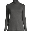 Lands' End Women s Shaped Supima Turtleneck Charcoal Heather Regular