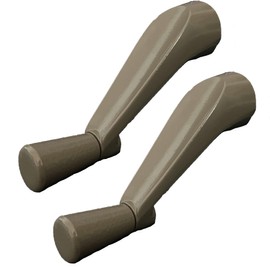 Pack of 2.Window Crank Handle Replacement,(Stone Color) Fit to [3/8 Inch Spindles]. Spline Socket Crank Handle, Smooth 360-Degree Operation.Casement,Compatible Andersen Material: Zinc Alloy