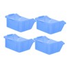 LALAFINA 4pcs Stacking Plastic Storage Bins for Components Durable Organizers