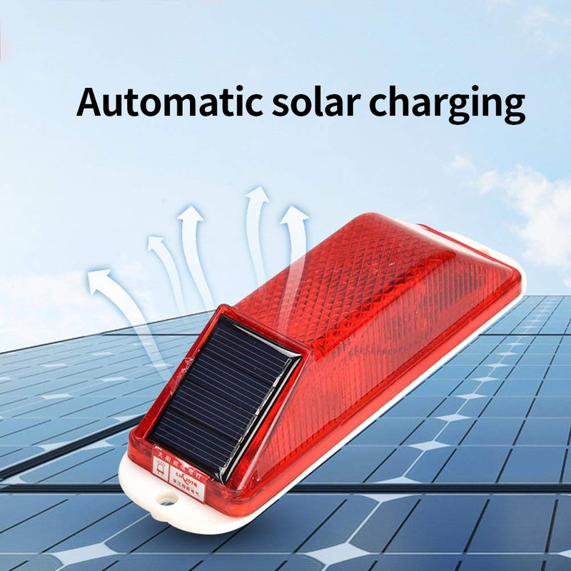 Tongdejing Solar Strobe Warning Light Sensitive Strobe Flashing Warning LED