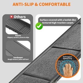 Zendova Dog Ramp for Car 63" Long & 17.3" Wide Portable Dog Ramps for Large Dogs with Non-Slip Rug Surface Dog Car Ramp for SUV Car & Truck, Outdoor Pet Ramp Folding Dog Ramp Up to 250LBS