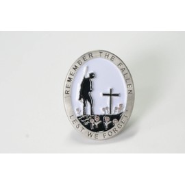 DingCollection RARE 2019 Remembrance Day WW1 WW2 Lone Soldier Poppy Enamel Pin Badge Brooch