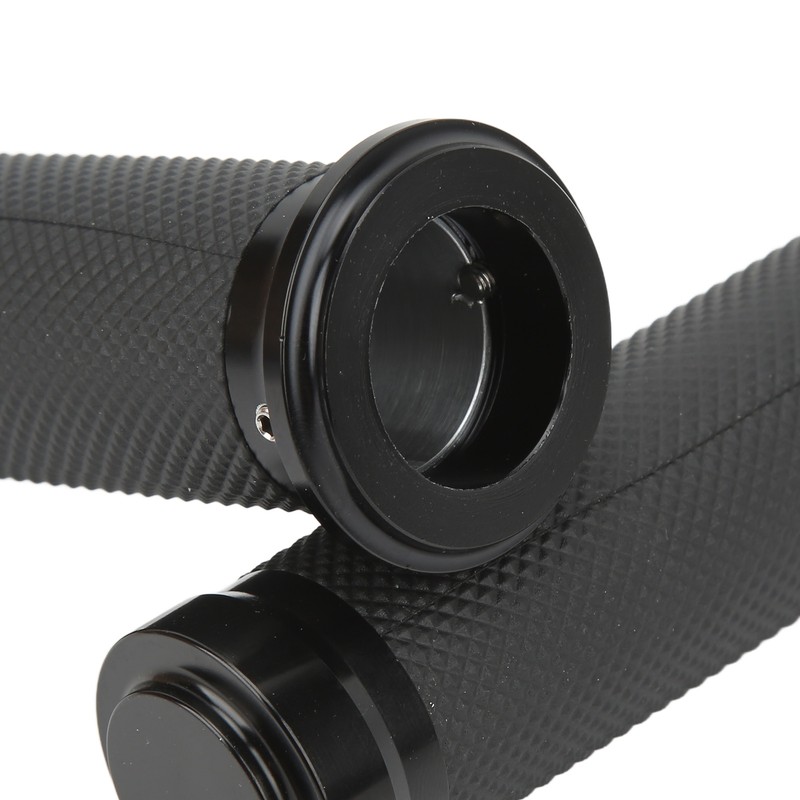1 Pair 25mm Motocycle Handlebar Grips Black Comfortable Grasp Anodized