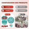 tieedhfu Easy Squeeze Cherry Pitter Tool with Juice Containers for