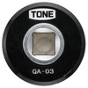 Tone QA-03 Quick Turn Adapter for Ratchets, 3/8" Connector, Black