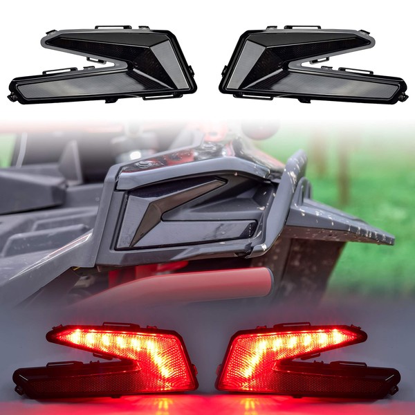 SAUTVS LED Taillights Assembly, Rear Brake Stop Lights Tail Lamps for Can-Am Maverick X3 XDS XRS Max Turbo R 2017-2023 Accessories (2pcs, 710004744)