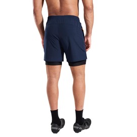 Nepest Men's Mountain Bike Padded Shorts Baggy Gel 4D Padding MTB Biking Cycling Bicycle Shorts Zip Pockets Navy Blue 3XL