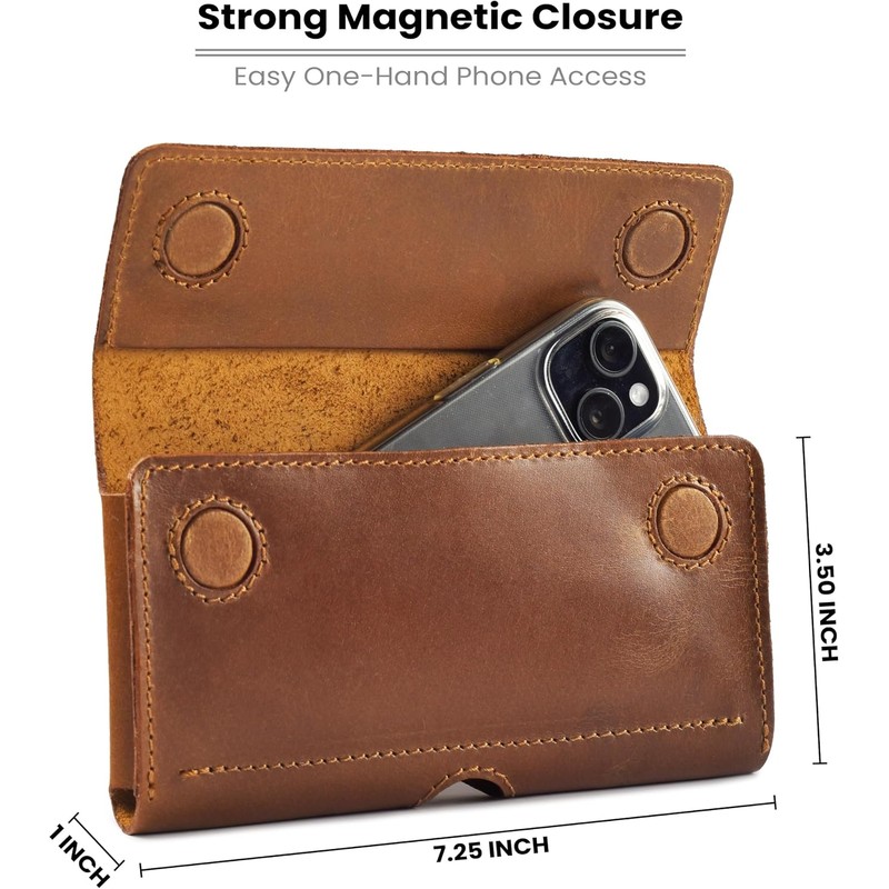 Leather Village Phone Holster Belt Clip Style for Men –