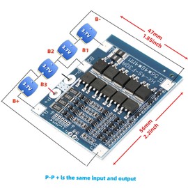 Ruimou 2Pcs LiFePo4 BMS 4S 30A 12.8V Battery Charging Protection Board Suitable for Electric Bicycles, Electric Motorcycles, Energy Storage Equipment, Starting Power Supply