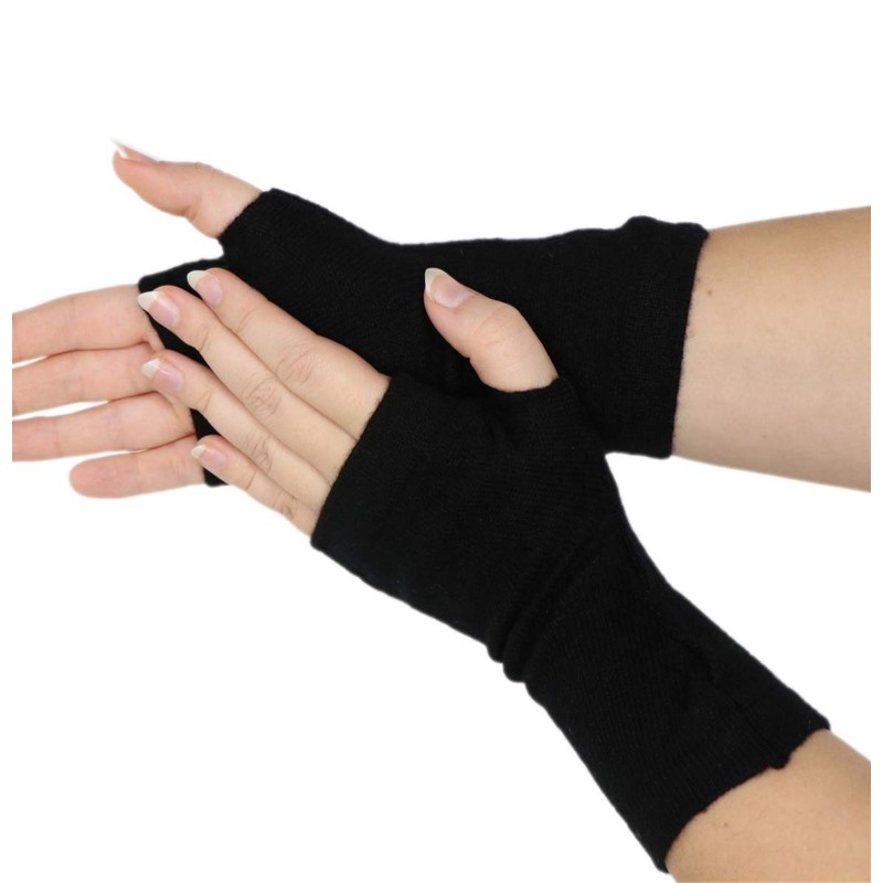 prettystern Cashmere Pulse Warmers, Soft & Warm Fingerless Gloves -