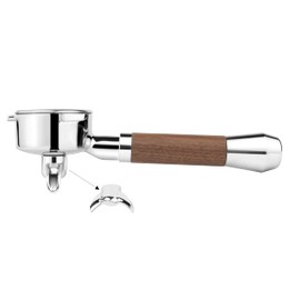LILQ 54mm Double Spouts 3 Ears Portafilter | Compatible with 54mm Breville Machines | Stable Handle (WalnutV2Fusion, 54mm Breville Double Spouts)